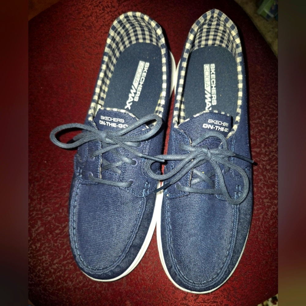 Skechers Luna Walk Lite Blue Boat Shoes